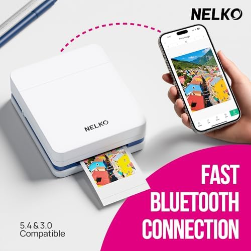 Nelko PP01 Photo Printer, 2x3 Portable Mini Printer with 100 Sheets, White - Image 5