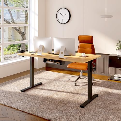 FLEXISPOT EN2 60"x24" Standing Desk with Power Strip Bundle, Maple - Image 2