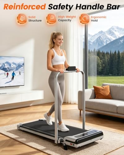 Walking Pad Treadmill, Folding Treadmill for Home with Handrail& Incline - Image 2