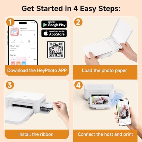 HPRT CP4100 4x6 Photo Printer, Desktop Instant Picture Printer, Wi-Fi Print - Image 6