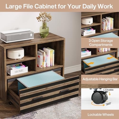 Tribesigns 62.2" L-Shaped Executive Desk with Mobile File Cabinet - Image 6