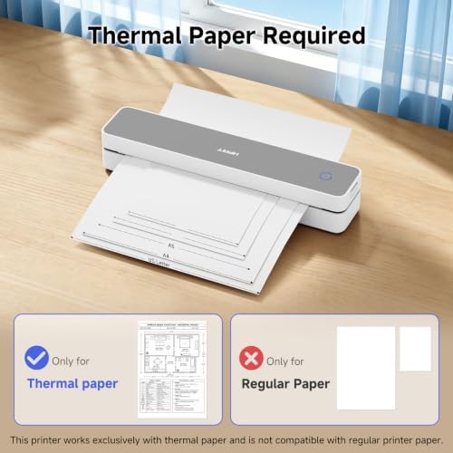 HPRT MT610 Portable Printer, Wireless for Travel, Inkless Thermal, White - Image 2