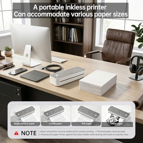 Portable printer bluetooth Inkless thermal for Phone & Laptop and Tablet - Image 4