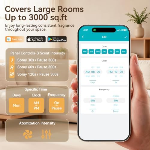 Waterless Essential Oil Diffuser with Bluetooth App Control - Image 5