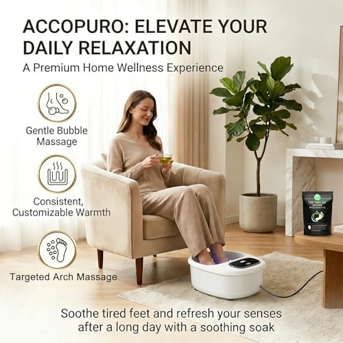 Foot Soaking Tub with Ozone & UV, Foot Spa Bath Massager with Heat - Image 2