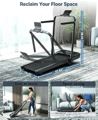 MJWW 6% Incline Walking Pad, Smart AI Under Desk Treadmill for Home - Image 5