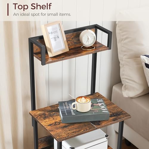 MAHANCRIS Printer Table with Storage, Home Printer Stand with File Cabinet, Fits A4/Letter Size Files, Printer Cabinet with Large Tabletop, Display Shelf, for Home Office, Rustic Brown PTHR3501 - Image 4