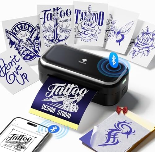 Phomemo TP31 Mini Tattoo Stencil Printer for 3-Inch Tattoos, Portable by Phomemo