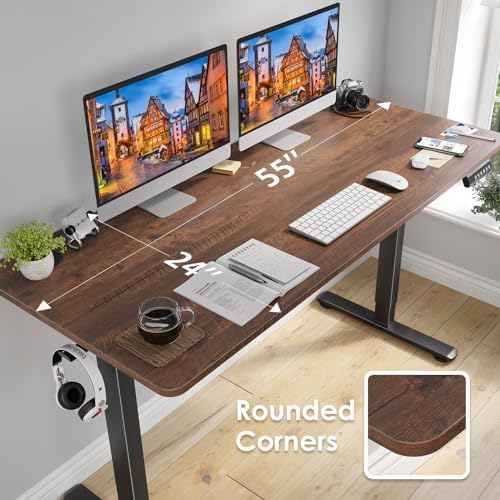 STARY Electric Standing Desk Adjustable Height Sit Stand Home Office Desk with Splice Board - Image 3