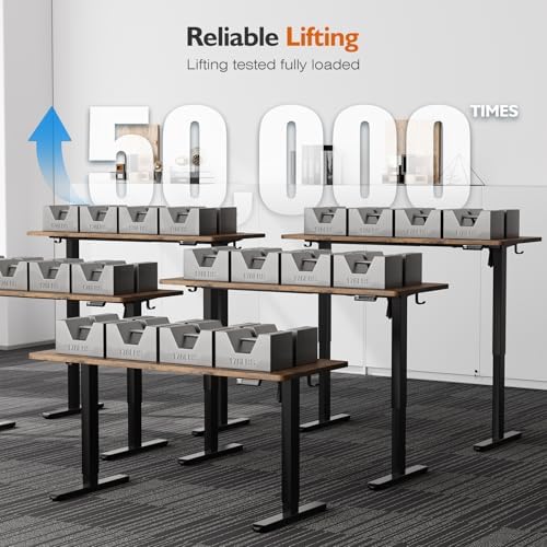 Monomi 59"x24"Electric Standing Desk Adjustable Height Computer Desk - Image 6