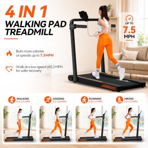 Mahrole Walking Pad with Vibration Plate and Handle Bar,Foldable Treadmill - Image 6