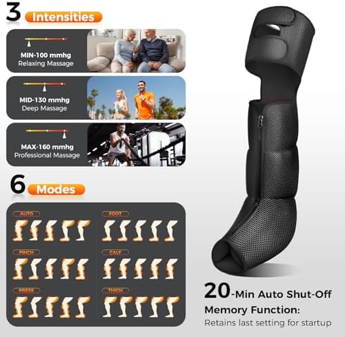 Nekteck Leg Compression Massager with Heat for Circulation and Pain Relief - Image 2