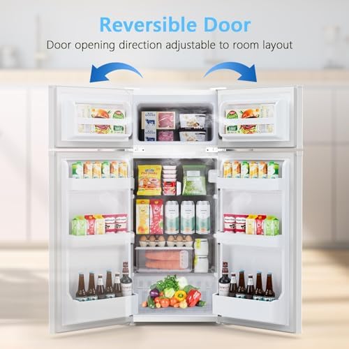 4.5 Cu.Ft Mini Fridge With Freezer for Bedroom Office, White - Image 4