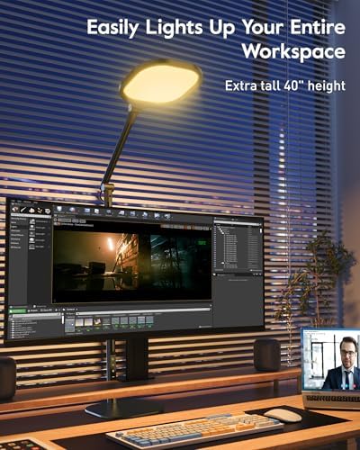 LitONES Tall LED Desk Lamps Home Office, Edge-Lit Eye-Care, 50 Light Modes - Image 6