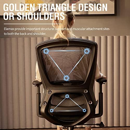Ergonomic Mesh Office Chair,Comfy Computer Desk Chair - BIFMA 5.1 Certified Commercial Swivel Task Chair for Home Office - Adjustable Lumbar Support & Armrests,Tilt Function,Wide Seat - Image 5