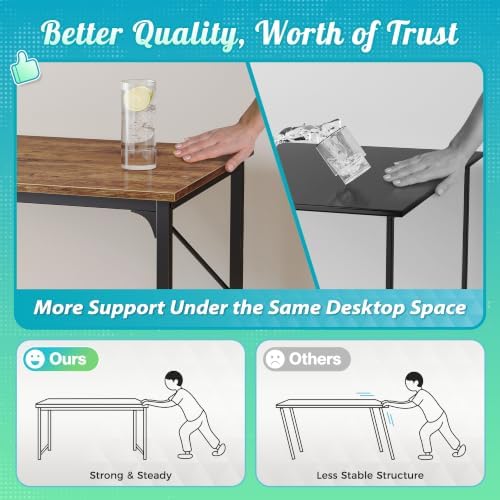 PRAISUN 47'' Computer Desk with Fabric Storage Bag - Image 6