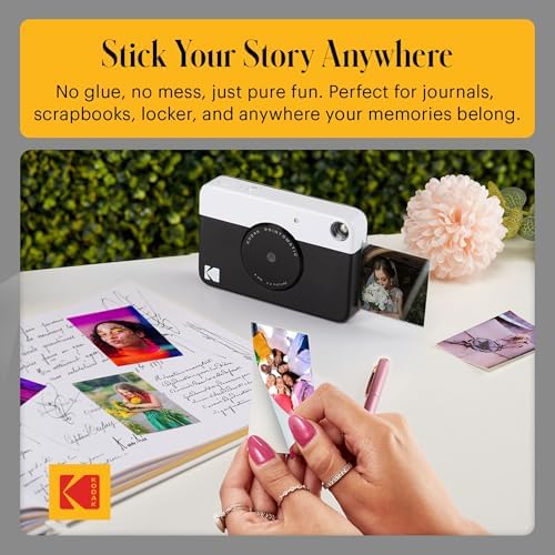 KODAK Printomatic Full-Color Instant Print Digital Camera, Zink 2x3" (5.1x7.5 cm) Sticky-Back Photo Paper, 5MP, Portable, Creative Fun Gift for Birthday, Christmas, Holiday, Black - Image 5