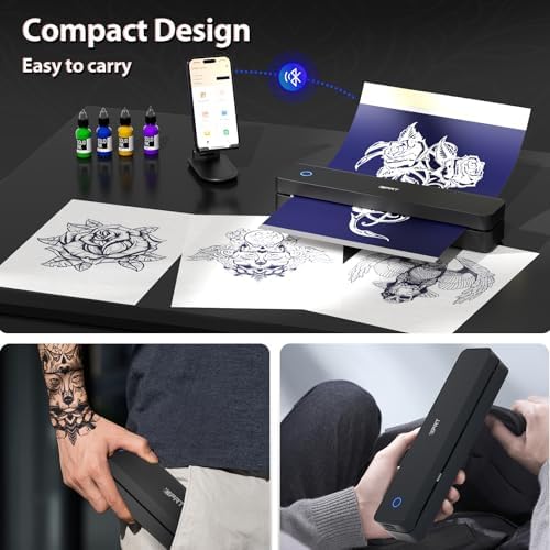 iDPRT Tattoo Stencil Printer with 10pcs Tattoo Transfer Paper - Image 2