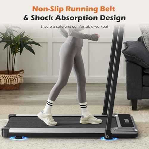 Sweetcrispy Walking Pad Treadmill for Home Office, Compact Quite Under-Desk Treadmills with Adjustable Speed and Remote Control, Portable & Slim Design for Workouts Fitness - Image 6
