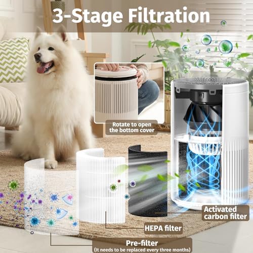 Air Purifiers for Home, HEPA Air Filter with PM 2.5 Air Quality Monitor - Image 3