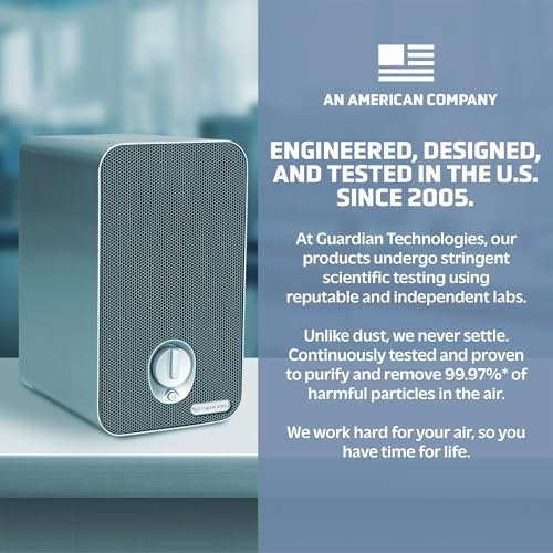 GermGuardian Air Purifier for Home with HEPA Filter, Removes 99.97% of Pollutants, Covers up to 375 Sq. Foot Room in 1 Hr, UV-C Light Helps Reduce Germs, Zero Ozone Verified, 11", Silver, AC4100CA - Image 5