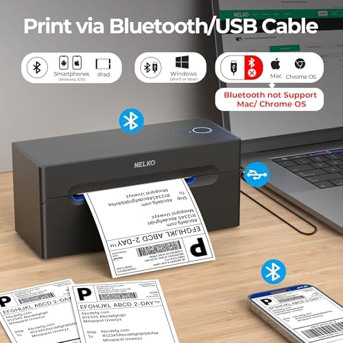 Nelko Bluetooth Thermal Shipping Label Printer, 4x6 Thermal Label Printer - Image 2