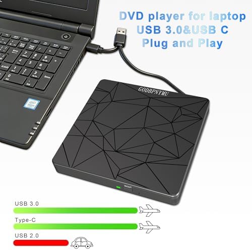 External DVD Drive USB 3.0 USB-C CD Burner CD/DVD Player - Image 5