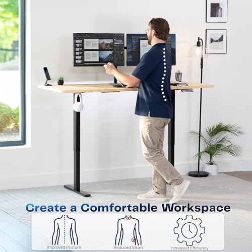 VIVO Light Wood 71 x 30 in Standing Desk, DESK-KIT-1B7C - Image 4