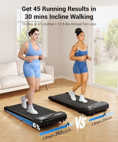THERUN Walking Pad with 40" Longer Belt Under Desk Treadmill 300LBS Weight - Image 2