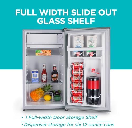 BLACK+DECKER 3.2 Cu. Ft. Compact Refrigerator, BCRK32V, Stainless Look - Image 4