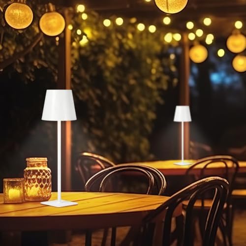Retisee 12 Pack Cordless Table Lamp Portable Rechargeable Lamps, White - Image 6