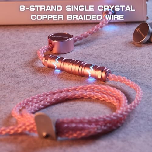 ATTACK SHARK C07 Custom Braided Aviator Cable with Light Up RGB-Pink - Image 6