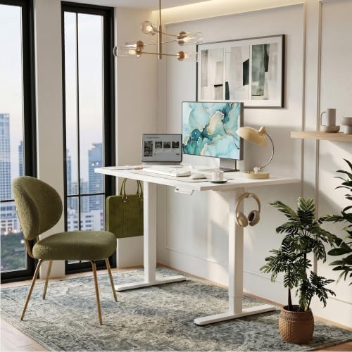 Claiks Electric Standing Desk, 48x24 Inch, White - Image 2