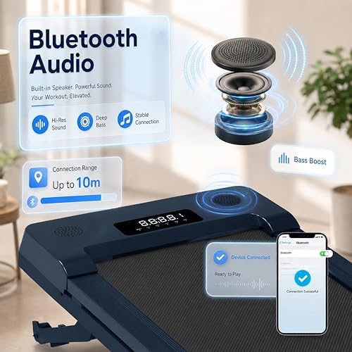 Walking Pad Treadmill, Under Desk Treadmill, Auto Incline, Matte Navy Blue - Image 6