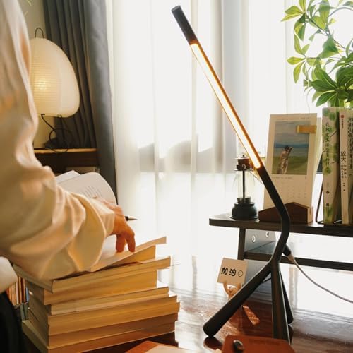LED Creative Desk Lamp with USB Tybe-c Stepless Dimmable Eye Caring Desk Light for Home Office Bedroom Bedside College Dorm, Reading Lamp,Decorative Gift Table Lamp Black - Image 3