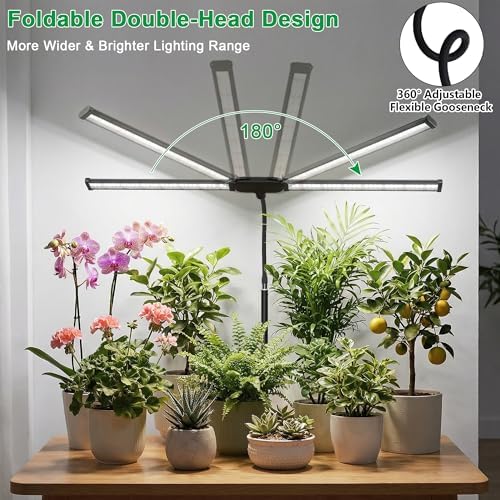 2-Pack Grow Light for Indoor Plants Growing,6000K LED Lamp for Desk Plants - Image 2