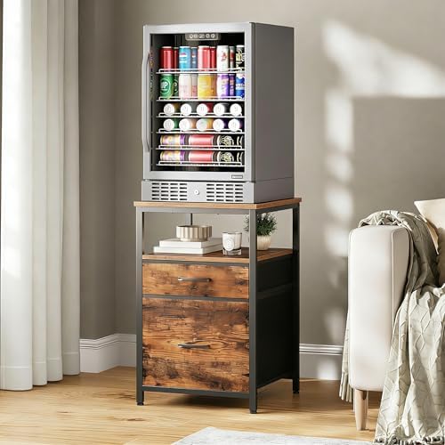 Herture Mini Fridge Stand, Small Refrigerator Stand with 3 Storage - Image 5