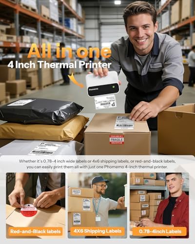 Phomemo M420 Thermal Label Printer, 4x6 Portable Shipping Label Printer - Image 2
