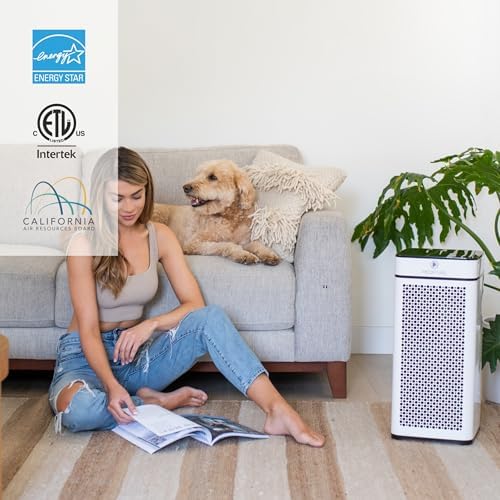 Medify MA-40 UV Light Air Purifier with HEPA Filter | 1,793 ft² Coverage in 1hr for Wildfires Smoke, Odors, Pollen, Pets | Quiet Removal to 0.3 Microns | White, 2-Pack - Image 3