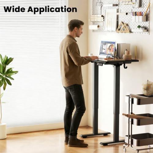 32x19“ Electric Standing Desk, Small Desk Adjustable Height Black - Image 2