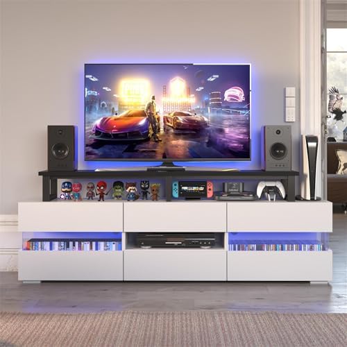 YAOHUOO 59" Large TV Riser for 32-75 inch TV, TV Riser Stand Shelf,Black - Image 4