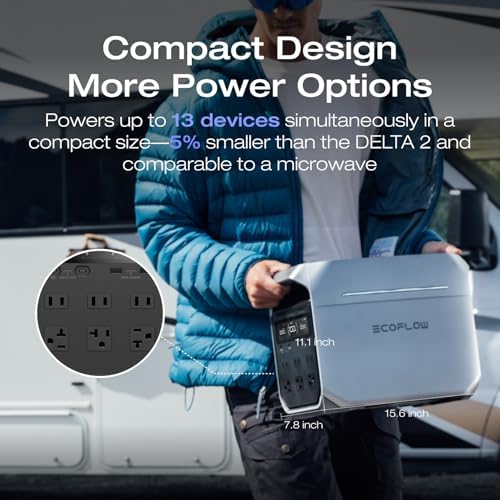 EF ECOFLOW Solar Generator DELTA 3 Plus with 400W Solar Panel, 1024Wh 1800W - Image 6