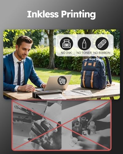 Phomemo M832 Portable Printers Wireless for Travel, Inkless Thermal Printer - Image 4