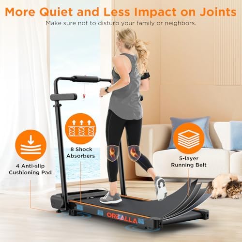 Walking Pad with 12% Incline, Under Desk Walking Pad Treadmill with Handle Bar & Removable Desk Workstation, 3 in 1 3.5HP Foldable Treadmill 300lbs Capacity for Home Office with Remote Control - Image 6