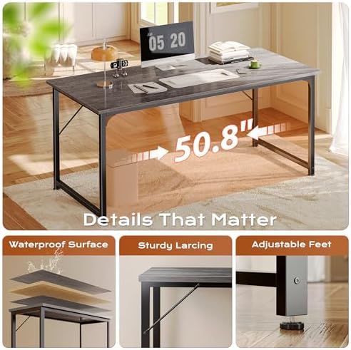 PRAISUN 55 X 24 Inch Computer Desk with Deeper Desktop - Image 6