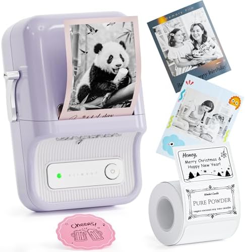 NIIMBOT B21 Pro Label Maker, 300DPI Support Red-Black Printing, Purple by NIIMBOT%C2%AE