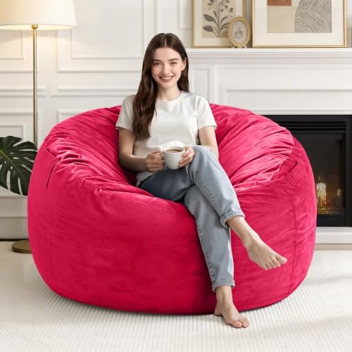 3FT Bean Bag Chairs for Adults,Beanbag Chair with Washable Cover by Unknown