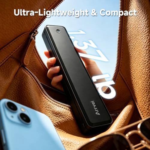 A8 Portable Thermal Printer, Wireless Bluetooth Inkless Printer for Travel, Supports 8.5" x 11" US Letter and A4 Thermal Paper, Compatible with iPhone, Android, Windows, Mac (Black) - Image 5