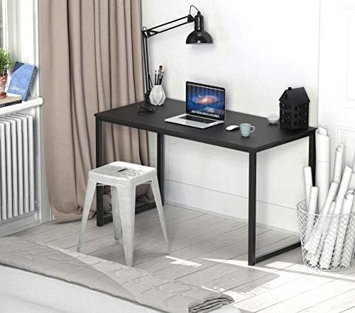 SHW Mission 48-Inch Home Office Computer Desk, Black - Image 2