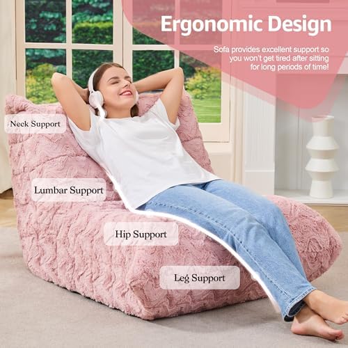 Hobestluk Big Bean Bag Chairs for Adults Fireside BeanBag Couch Togo Sofa - Image 5